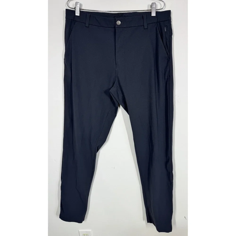 Lululemon Commission Pants Slim Fit Size 34x31 Warpstreme Charcoal Gray Athletic
